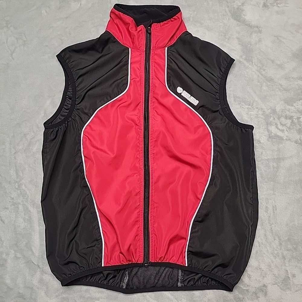 Vintage Pearl Izumi Vest Mens M Red Black 4508 Cycling Bike Windbreaker Gilet